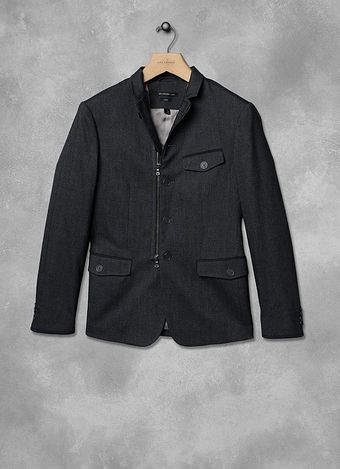 John Varvatos Zip Front Jacket - Lyst