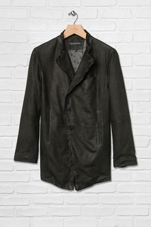 John Varvatos Double Breasted Shirt Collar Jacket - Lyst