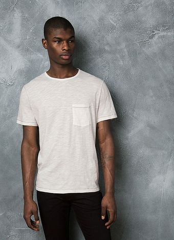 John Varvatos Signature Slub Cotton Tee - Lyst