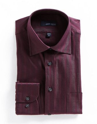 Joseph Abboud Textured Striped Cotton Dress Shirt - Lyst