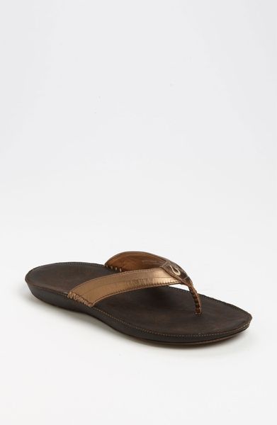 Olukai Haiku Elua Flip Flop in Brown (bronze dk java) | Lyst