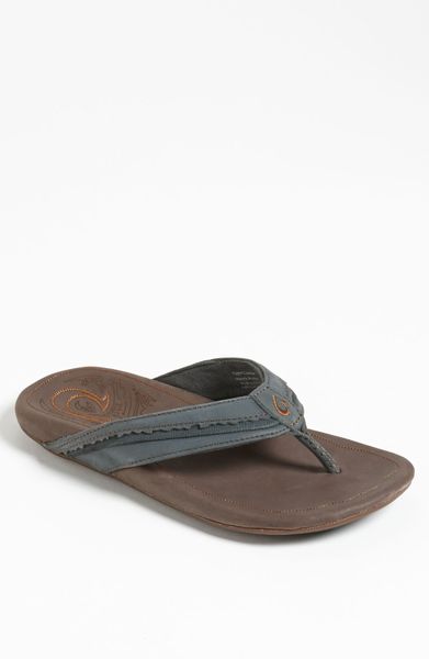 Olukai 'Kakahi' Flip Flop in Gray for Men (dark shadow dark java ...