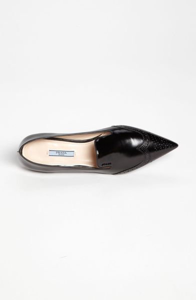 prada pointed toe loafers