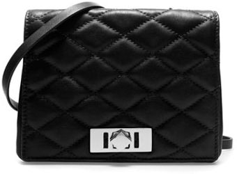 Zara Quilted Messenger Bag with Pocket - Lyst