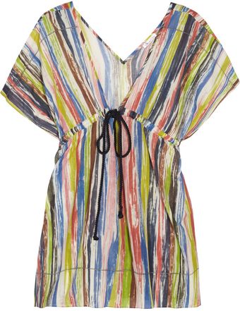 Oscar de la Renta Printed Voile Tunic - Lyst