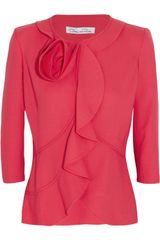 Oscar de la Renta Stretch wool Jersey Jacket