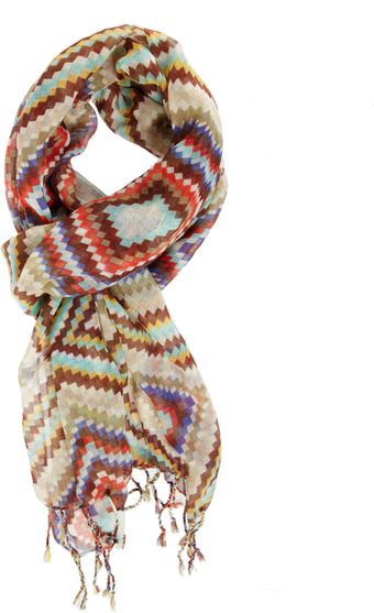 Asos Lightweight Scarf in Bright Pattern - Lyst
