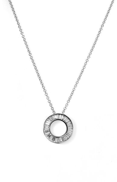 Small Diamond Circle Pendant Necklace Nordstrom Exclusive in White ...
