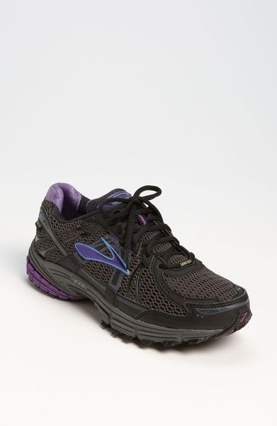 Brooks 'Adrenaline ASR GTX' Trail Running Shoe (Women) Black/ Purple 5.5 M shoes boots