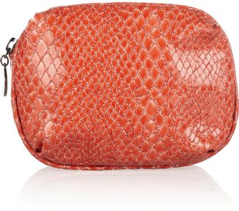 Stella McCartney Faux Lizard Cosmetics Case - Lyst