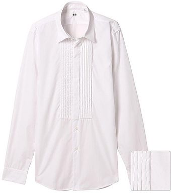 Uniqlo Extra Fine Cotton Slim Fit Pintuck Long Sleeve Shirt - Lyst