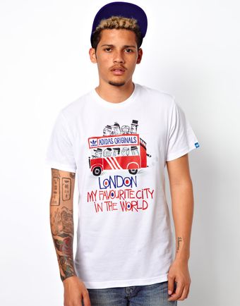 Adidas  Graphic T-Shirt - Lyst