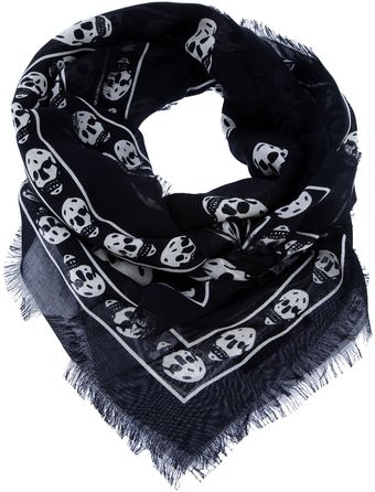 Alexander McQueen Skull Print Scarf - Lyst