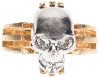 Alexander McQueen Skull Ring - Lyst