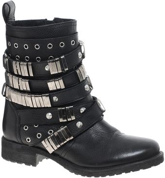 Asos Aberdeen Leather Biker Boots - Lyst