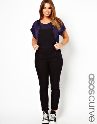 Asos Curve Dungaree in Twill - Lyst