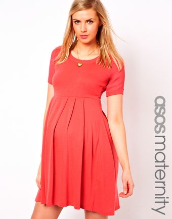 Asos  Knitted Dress with Chiffon Sleeves - Lyst