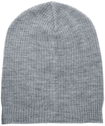 Asos Oversized Beanie in Grey - Lyst