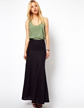 Asos Maxi Skirt in Linen - Lyst