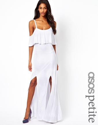 Asos  Maxi Dress with Ruffle Detail - Lyst