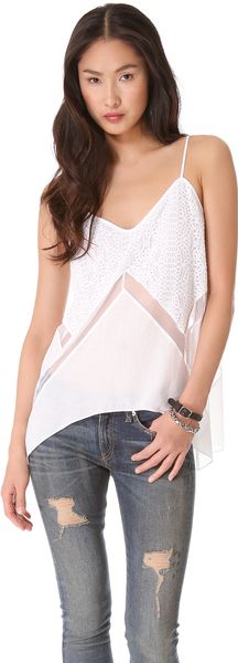 BCBGMAXAZRIA Lace Tank Top - Lyst