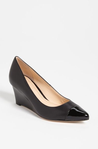 Cole Haan Chelsea Low Wedge Pump in Black (black patent) | Lyst