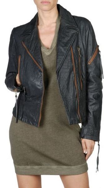 Diesel Leather Jacket - Lyst