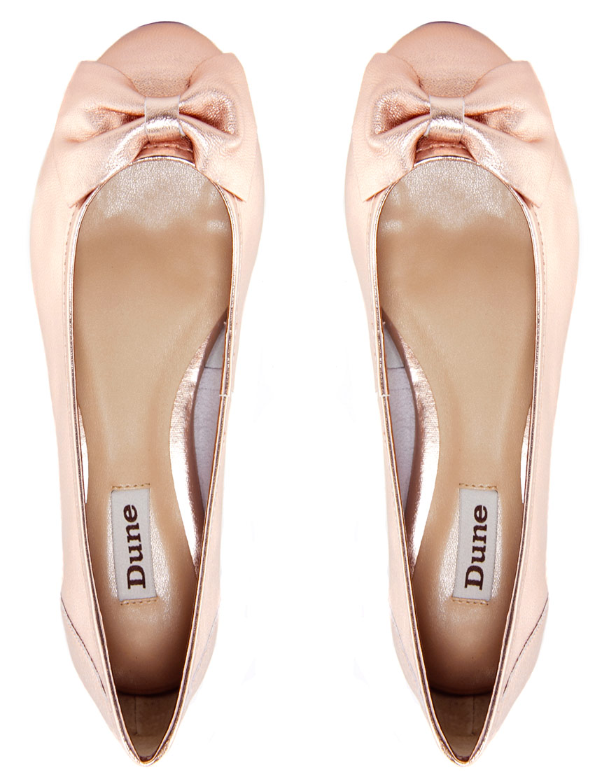 dune tan ballet pumps