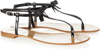 Giuseppe Zanotti Patent Leather and Satin Sandals - Lyst