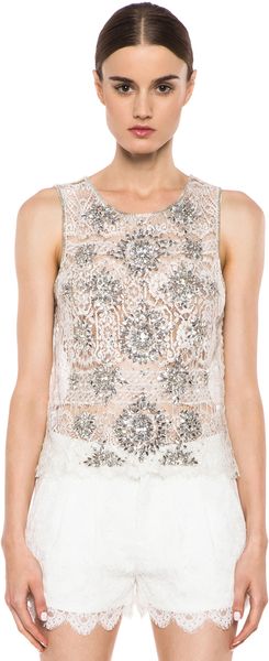 Haute Hippie Embellished Tank  - Lyst