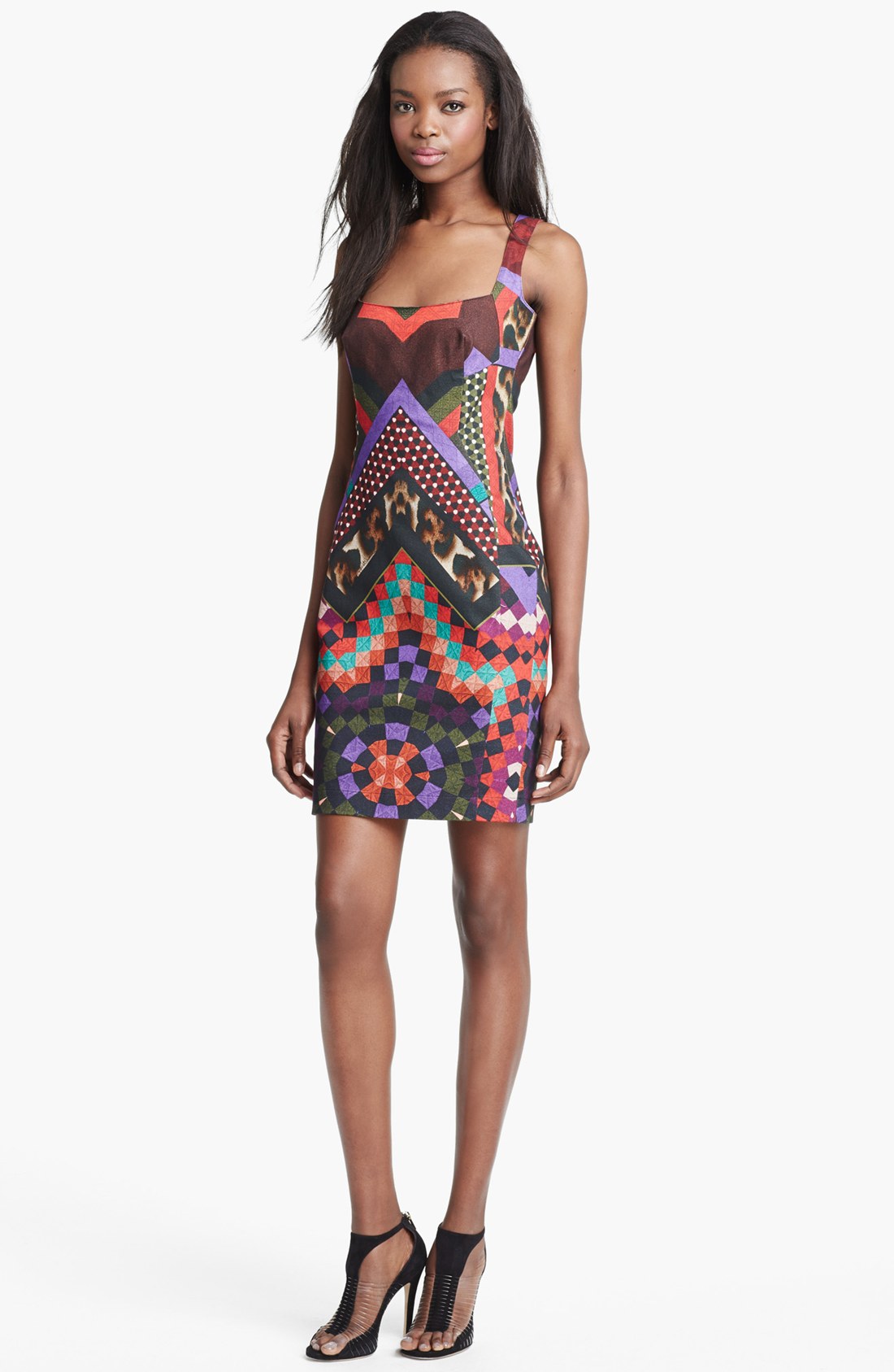 Just Cavalli Print Stretch Cotton Dress in Multicolor (quilted star) | Lyst