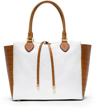 Michael Kors Large Miranda Croctrim Tote - Lyst