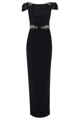 Notte By Marchesa Embroidered Shoulder Gown