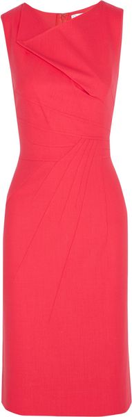 Oscar de la Renta Draped Woolblend Dress - Lyst