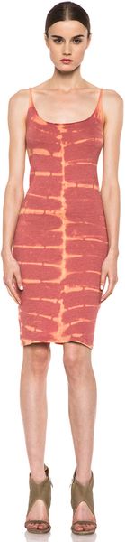 Raquel Allegra Short Layering Tank Dress in Xray Coral - Lyst