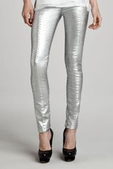 Robert Rodriguez Metallic Skinny Jeans