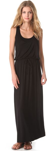 Three Dots Drawstring Maxi Dress - Lyst