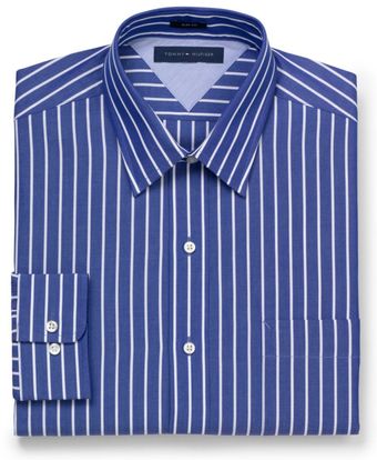 Tommy Hilfiger Slimfit Blue Ocean Stripe Longsleeved Shirt - Lyst