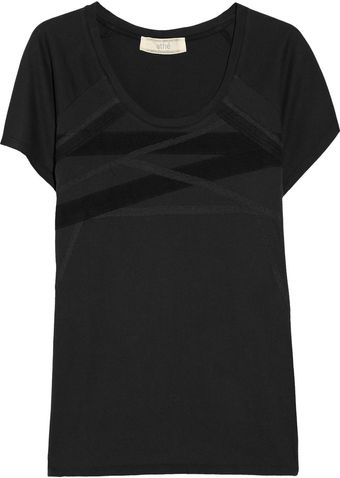 Vanessa Bruno Athé Appliquéd Cotton Jersey Tshirt - Lyst