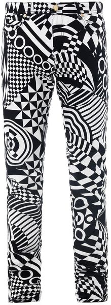 Versus  Geometricprint Jeans - Lyst