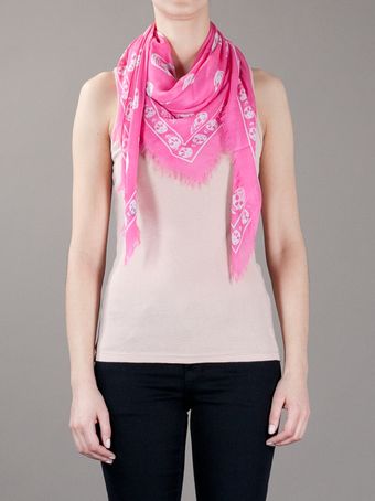 Alexander McQueen Skull Print Scarf - Lyst