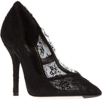 Dolce & Gabbana Lace Pump - Lyst