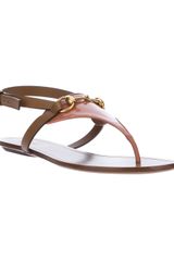 Gucci Contrast Horsebit Sandal