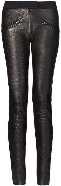 Preen Black Leather Panel Drea Trousers - Lyst