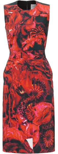 Preen Poppy Print Cutout Blaise Dress - Lyst