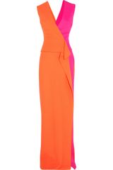 Roksanda Ilincic Twotone Woolcrepe Gown