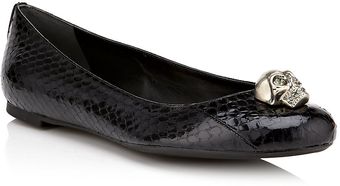 Alexander McQueen Issus Whipsnake Flat - Lyst