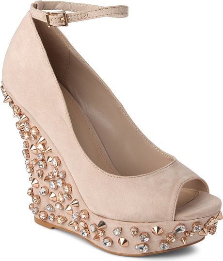 carvela nude wedges