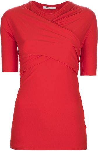 Carven Wrap T-shirt - Lyst