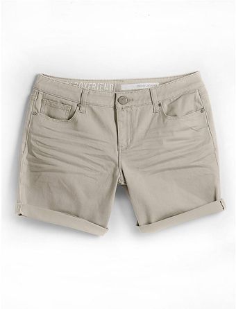 DKNY City Boyfriend Cuffed Denim Shorts - Lyst